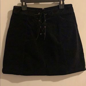 Black suede like skirt